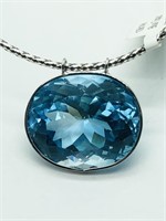 $2800 14K Blue Topaz Necklace