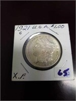 1921 Morgan silver dollar USA