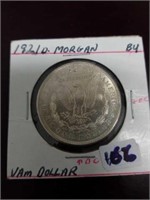 1921 Morgan silver dollar USA