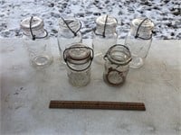 6 Clear Canning Jars