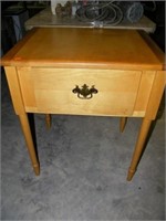 Blond wood table w/drawer 24" x 19" x 29"