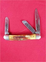 Case XX Three Blade Bone Handled Pocket Knife