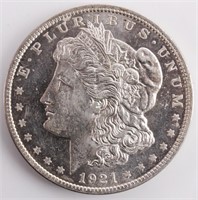 Coin 1921 Morgan Silver Dollar B. Unc. DMPL