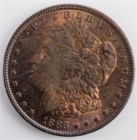 Coin 1885  Morgan Silver Dollar Uncirculated Toned