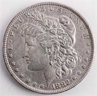 Coin 1882 O over S  Morgan Silver Dollar AU
