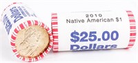 Coin 2 Rolls 2010 Native American $1 Mint Rolls