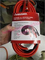 new 12ft booster cable set (husky brand) 8 gauge