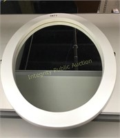 White Oval Accent Mirror
