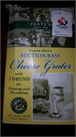 Cheese grater with suction base & 2 drums