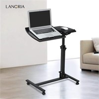 LANGRIA Laptop Table Mobile Desk Cart Adjustable