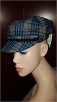 Ladies blue plaid cap. Reg $26