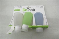 HumanGear GoToob, 3.0-Ounce, Large, 3-pack, lime