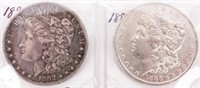 Coin 2 Morgan Silver Dollars 1892-O & 1886-O