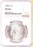 Coin 1880-S Morgan Silver Dollar NGC MS64+