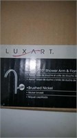 LUXART Aerro 10" shower arm & flange brushed