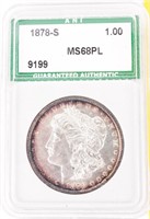 Coin 1878-S Morgan Silver Dollar ANI MS68PL