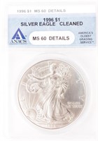 Coin 1996  American Silver Eagle ANACS MS60