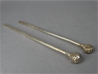Lot of 2 Sterling Mate Straws