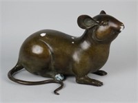 Large Chinese Bronze Rat Sculpture