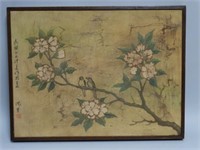 Framed Chinese Painting - Birds on Tree