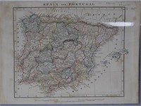 Antique Map : Spain & Portugal - 1841
