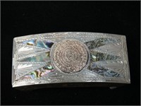 Sterling Silver w/ Abalone Inserts Buckle