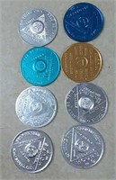 AA Coins - 8 in all