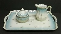 Creamer and Sugar Bowl with Serving Tray