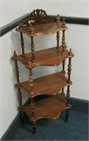 Wooden Decorative 4-Shelf  Stand 11"x17"x43" High