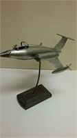 Metal Fighter Jet On Stand
