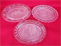 Three Vintage Fostoria Plates
