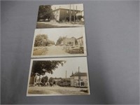 LOT OF 3 BURGESSVILLE ONT. REAL PHOTO POST CARDS
