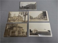 LOT OF 5 1900'S NORWICH ONT. REAL PHOTO POST CARDS