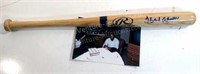 Hank Aaron Signed Mini Bat w/Photo 04/13/02