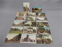 LOT OF 17 VINTAGE NORWICH ONT. COLORED POST CARDS