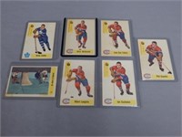 LOT OF 7 MONTREAL & MAPLE LEAF HOCKEY CARDS