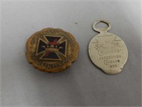 GROUPING OF 2 EARLY U.S.A. 1900'S PINS