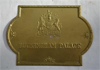 Brass Buckingham Palace Wall Plate 1912