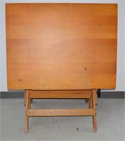 Vintage Pine Drafting Table