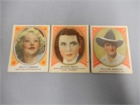 LOT OF 3  HAMILTON CHEWING GUM TRADING CARDS