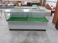 Glass display case with lights 6' wide x 40" t