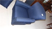 Blue Striped Armchair
