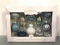 New 10 count handcrafted Christmas ornaments (box