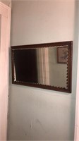 Vintage mirror with wooden frame