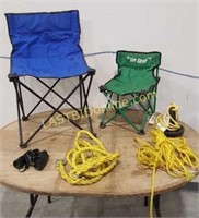 2 Chairs, Boat Anchor, Binoculars and More