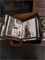 Box of photo albums with old photos
