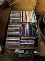 Box of DVD's &c d's