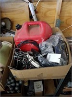 Box of gas can and wires