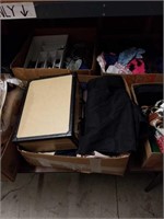 Box of clothes , make up Box and bags