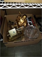 Box of Buddha and brass pieces